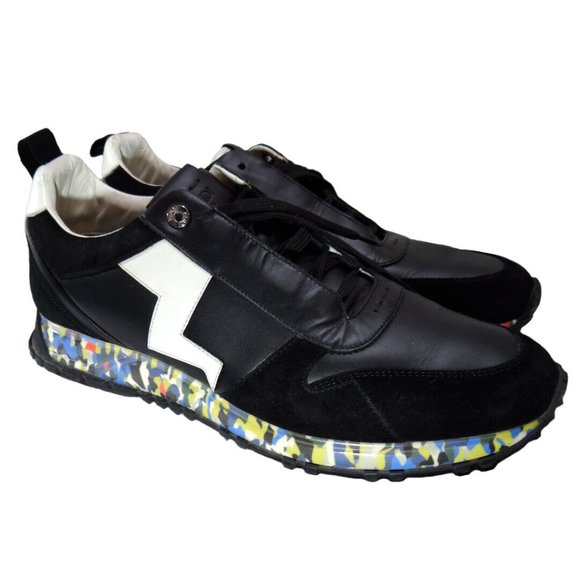 Fendi Leather Lightning Bolt Applique Running Sneakers Size 9 100% Authentic - Picture 2 of 8